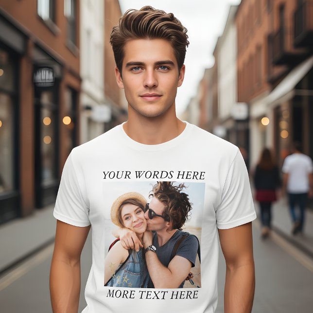 Custom Photo and Text T-Shirt (Creator Uploaded)