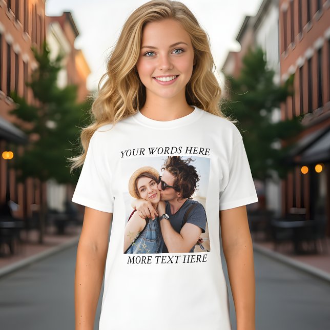 Custom Photo and Text T-Shirt (Creator Uploaded)