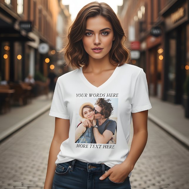 Custom Photo and Text T-Shirt (Creator Uploaded)