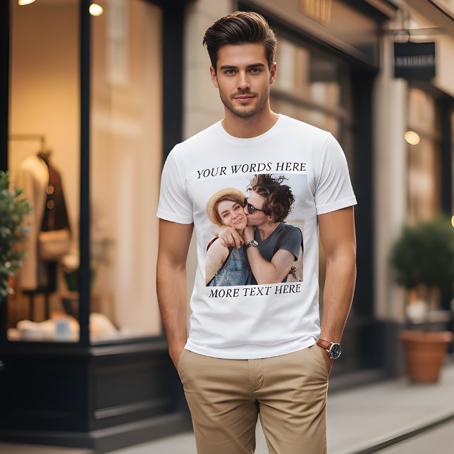 Custom Photo and Text T-Shirt (Creator Uploaded)