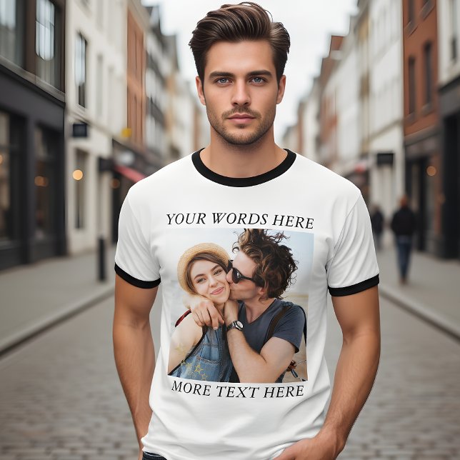 Custom Photo and Text T-Shirt (Creator Uploaded)