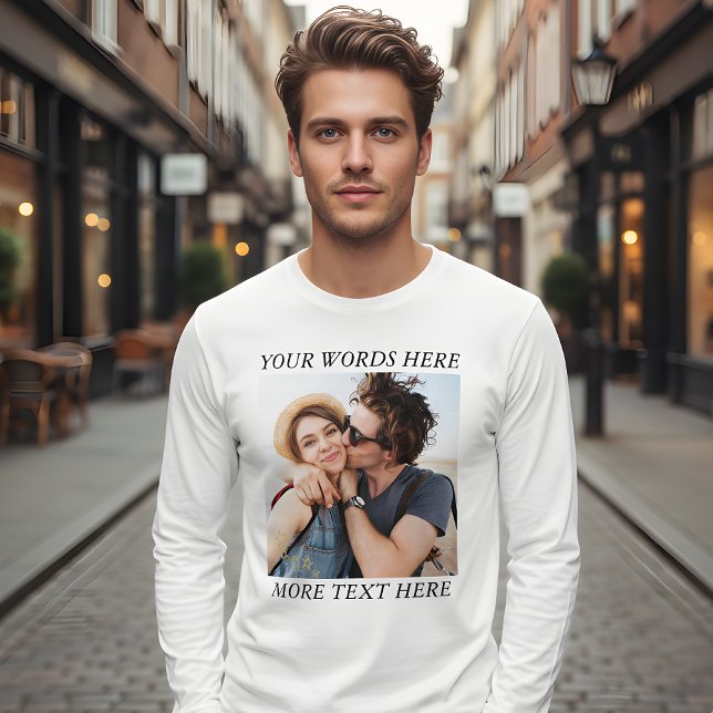 Custom Photo and Text T-Shirt (Creator Uploaded)