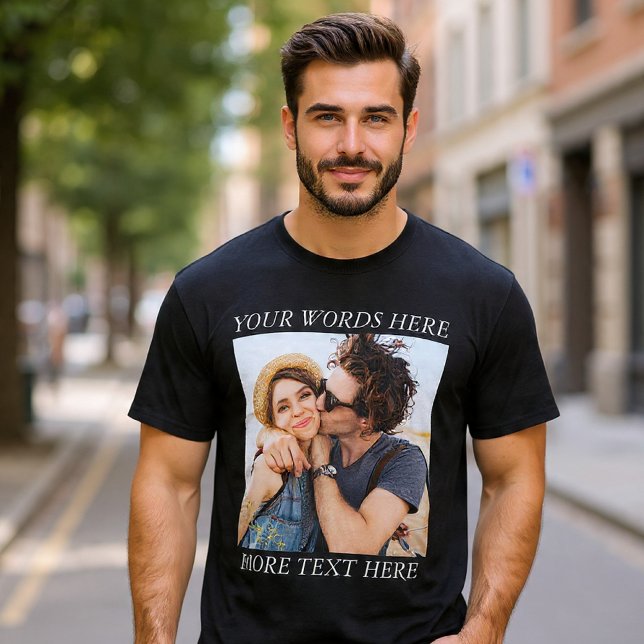 Custom Photo and Text T-Shirt (Creator Uploaded)