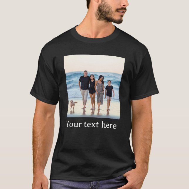 Custom photo and text T-Shirt (Front)