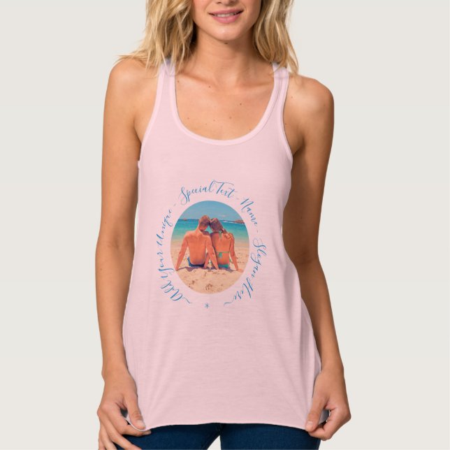 Custom Photo and Text Tank Top - Your Design (Front)