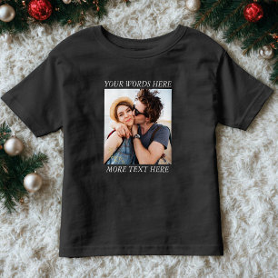 Custom Photo and Text Toddler T-Shirt