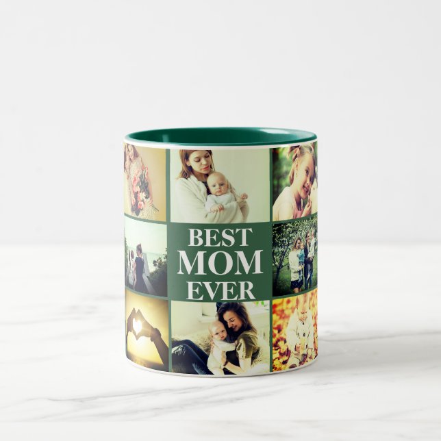 Custom photo and text Two-Tone coffee mug (Center)