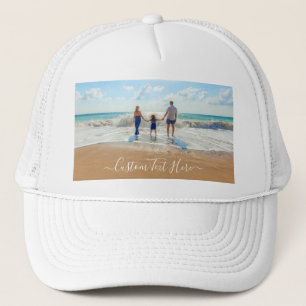 Custom Photo and Text - Unique Your Own Design  Trucker Hat