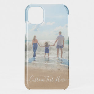 Custom Photo and Text - Unique Your Own Design -   iPhone 11 Case