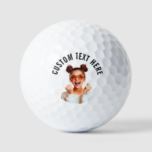 Custom Photo and Text Value Golf Ball