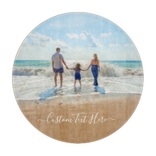 Custom Photo and Text - Your Design - Best Family Cutting Board