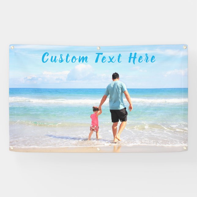 Custom Photo and Text - Your Own Design - Best DAD Banner (Horizontal)
