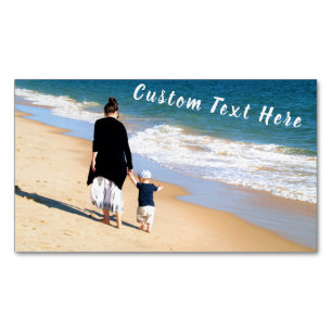 Custom Photo and Text - Your Own Design - Best MOM Magnetic Business Card