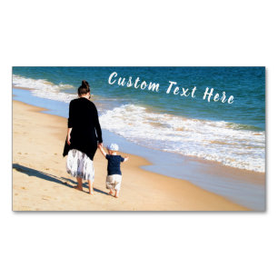 Custom Photo and Text - Your Own Design - Best MOM Magnetic Business Card
