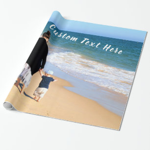 Custom Photo and Text - Your Own Design - Best MOM Wrapping Paper