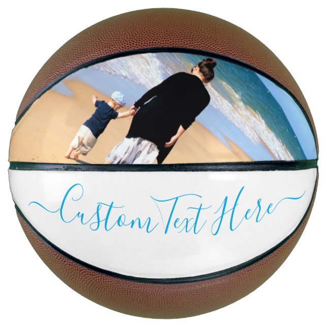Custom Photo and Text - Your Own Design - Cute Basketball (Front)