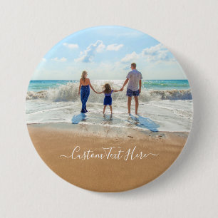 Custom Photo and Text - Your Own Design - Family 7.5 Cm Round Badge