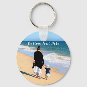 Custom Photo and Text - Your Own Design - For Mum Key Ring