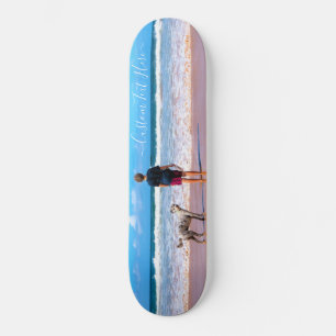 Custom Photo and Text - Your Own Design - My Dog Skateboard