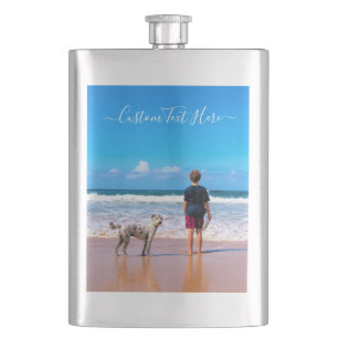 Custom Photo and Text - Your Own Design - My Pet Hip Flask
