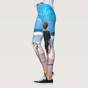 Custom Photo and Text - Your Own Design - My Pet Leggings