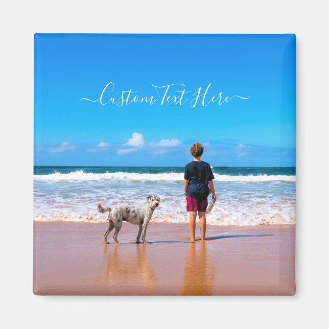 Custom Photo and Text - Your Own Design - My Pet   Magnet (Front)