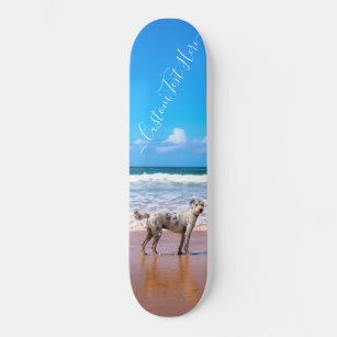 Custom Photo and Text - Your Own Design - My Pet   Skateboard
