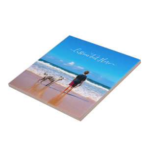 Custom Photo and Text - Your Own Design - My Pet   Tile