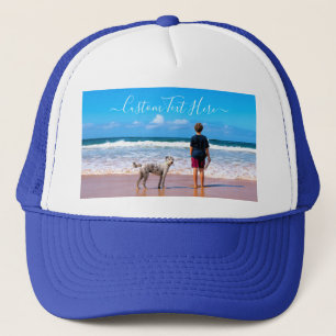 Custom Photo and Text - Your Own Design - My Pet Trucker Hat