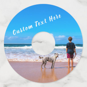 Custom Photo and Text - Your Own Design - My Pet Wine Glass Tag