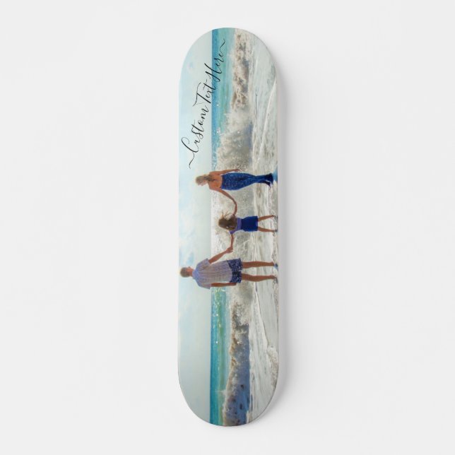 Custom Photo and Text Your Own Design Personalised Skateboard (Front)