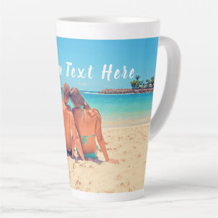 Custom Photo and Text - Your Own Design - Romantic Latte Mug