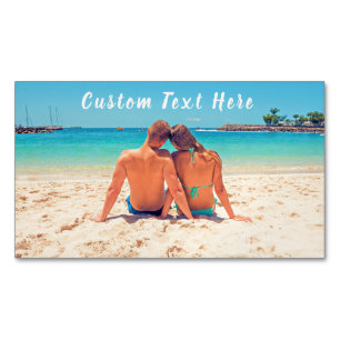 Custom Photo and Text - Your Own Design - Special Magnetic Business Card