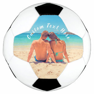 Custom Photo and Text - Your Own Design - Special  Soccer Ball