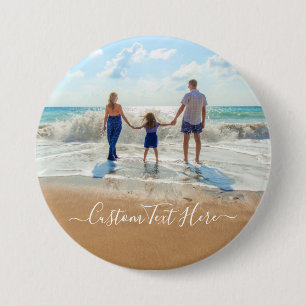 Custom Photo and Text - Your Own Design - Summer 7.5 Cm Round Badge