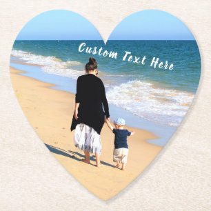Custom Photo and Text - Your Own Design - Sweet Paper Coaster