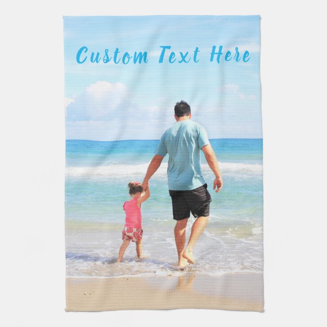Custom Photo and Text - Your Own Design - Sweet Tea Towel (Vertical)