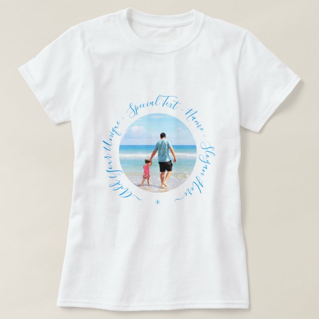 Custom Photo and Text - Your Own Design - With DAD T-Shirt (Design Front)