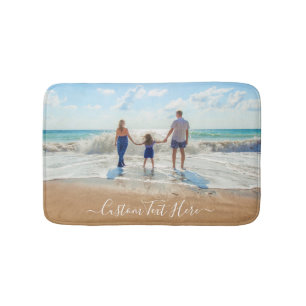 Custom Photo and Text - Your Unique Own Design Bath Mat