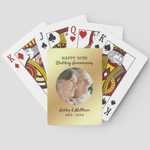 Custom Photo Anniversary Bicycle Playing Cards