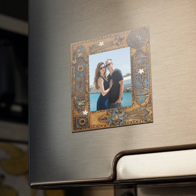 Custom Photo Antique Skeleton Key Frame Image Magnet (Custom Photo Antique Skeleton Key Frame Image magnet )