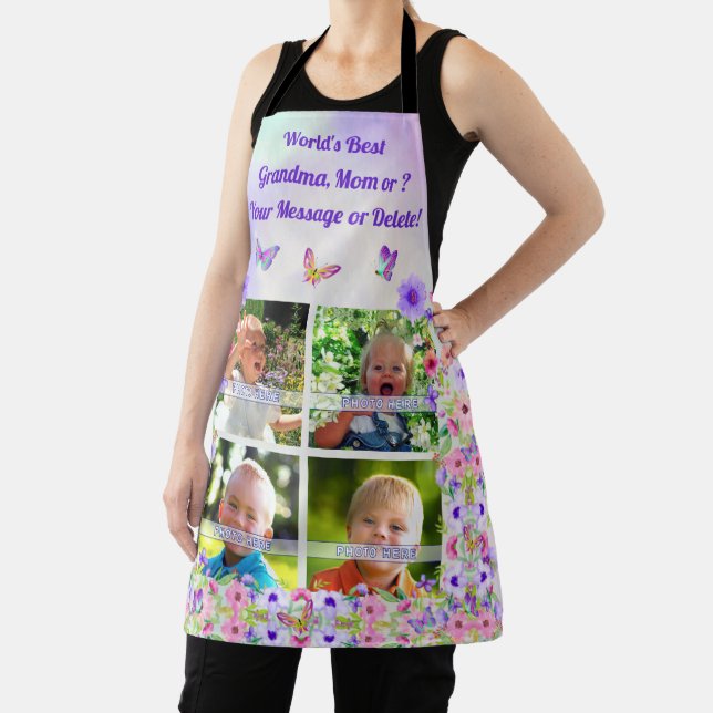 Custom Photo Aprons, Personalised for Mum,  Apron (Insitu)