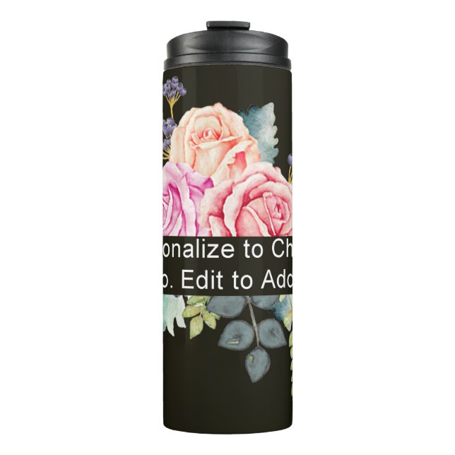 Custom Photo Artwork Patten Slogan Thermal Tumbler (Front)
