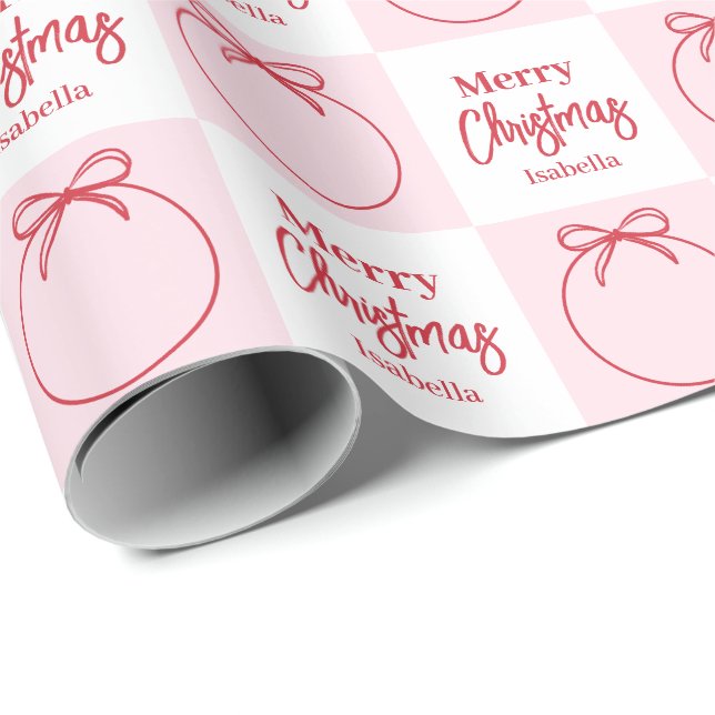Custom Photo Baby First Christmas Wrapping Paper (Roll Corner)