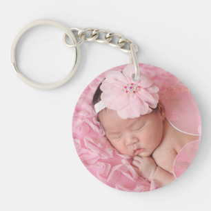 Custom photo baby key ring