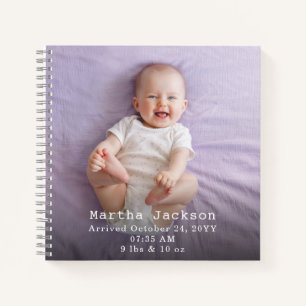 Custom Photo Baby Name Template Personalised  Notebook