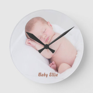 Custom Photo Baby Round Clock