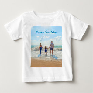 Custom Photo Baby T-Shirt with Your Photo and Text