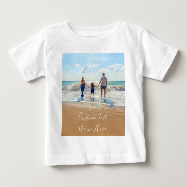 Custom Photo Baby T-Shirt Your Photos and Text (Front)