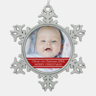 Custom Photo Baby's 1st Christmas Ornament
